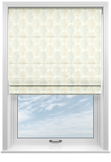 Gentle Palm, Lemon - Twist&Fit Roman Blind